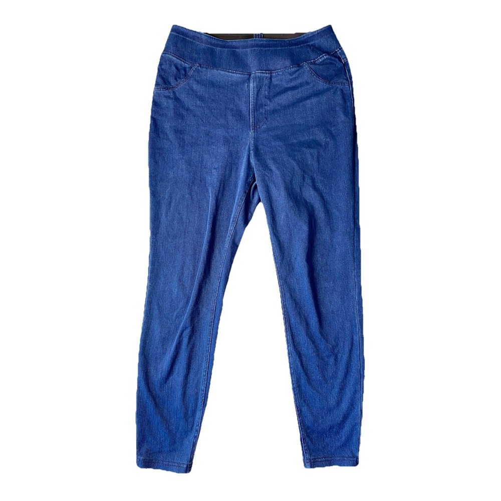 Halara Pull-On Jeggings Medium Blue Wash Size M 7/8 High Waist Stretch Skinny